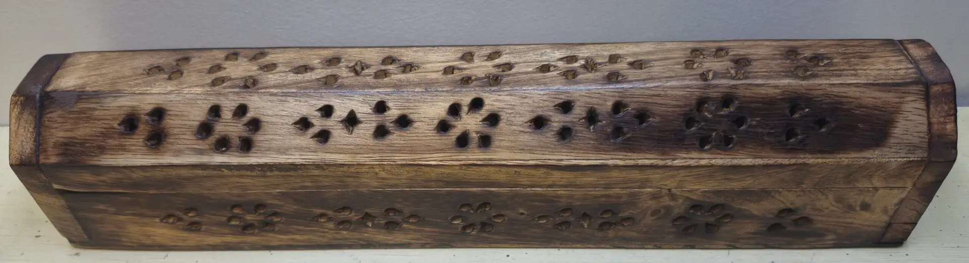 Hand Carved Wooden Incense and Cone Holder