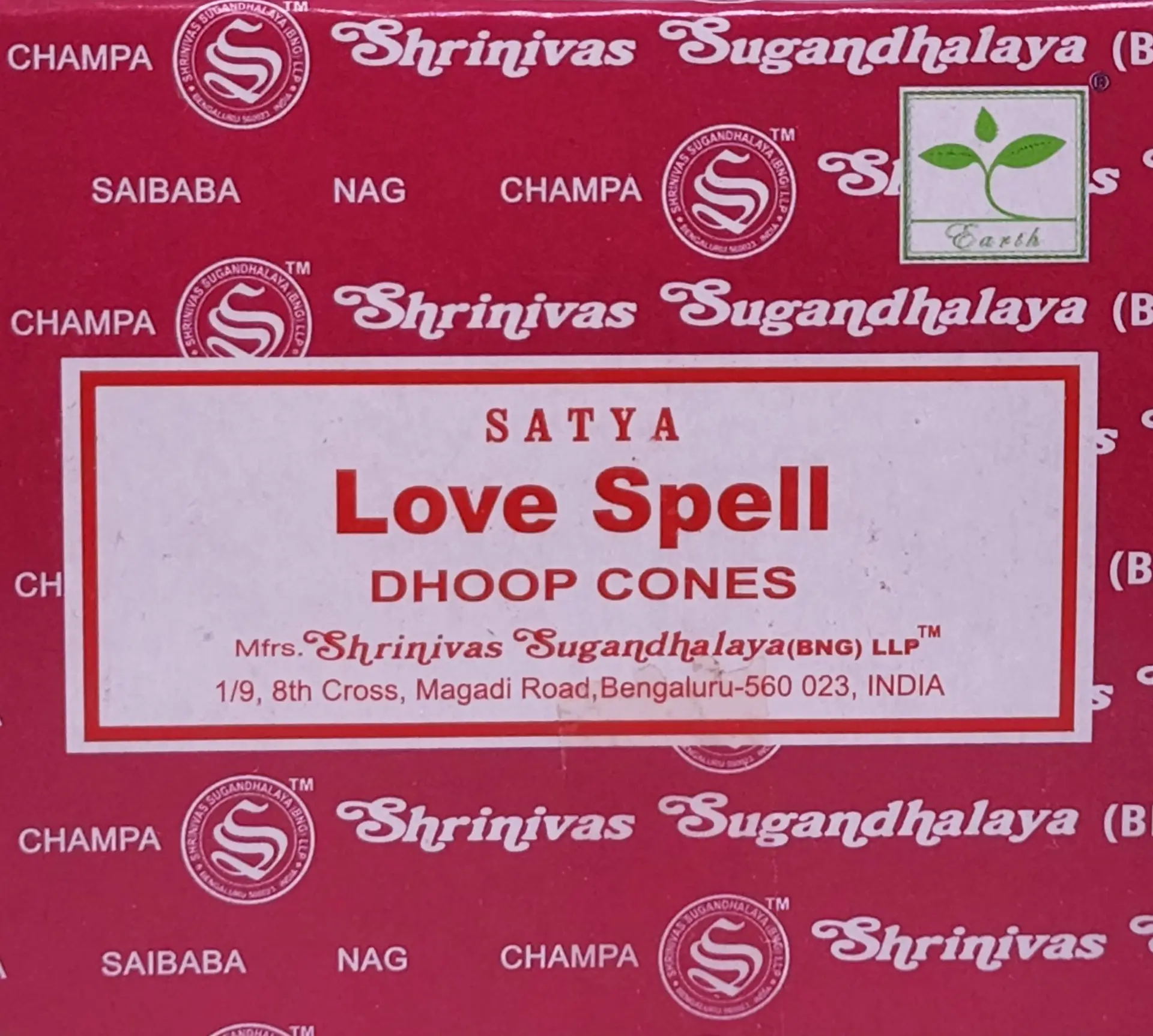 Satya Love Spell Dhoop Cones, 15 cones