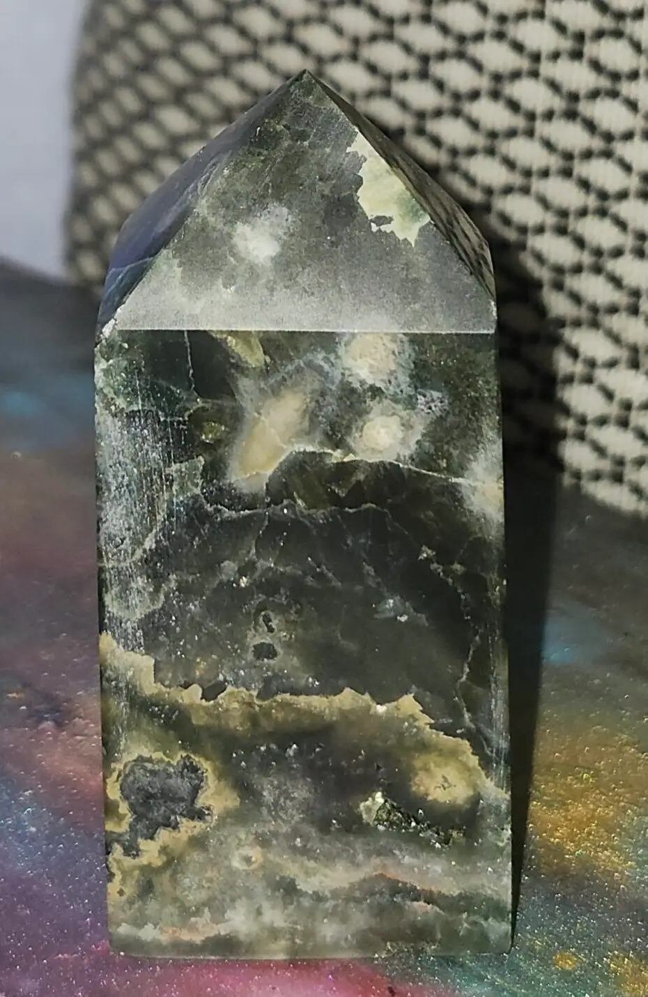 Green Jasper Ocean Tower: A Harmonious Crystal of Tranquility and Healing