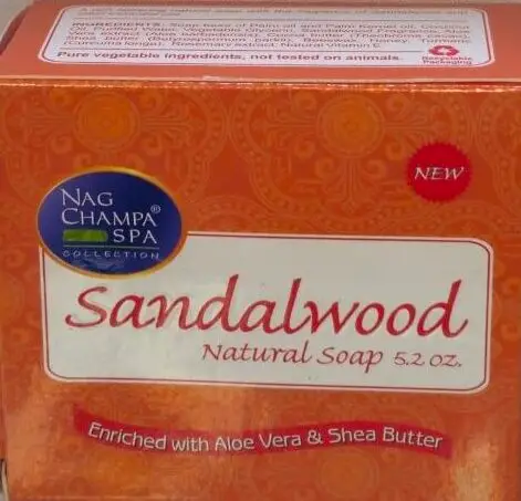 Nag Champa Spa Collection Sandalwood Natural Soap 5.2oz