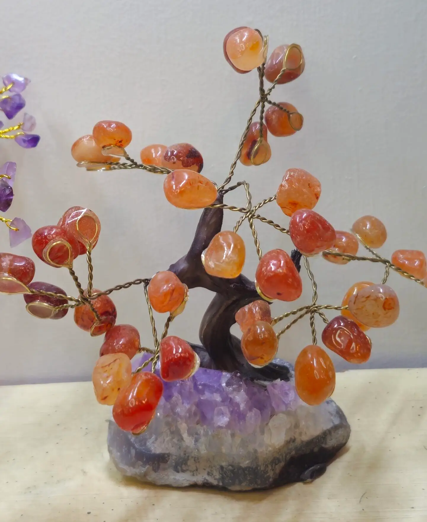 Citrine & Amethyst Gemstone Tree