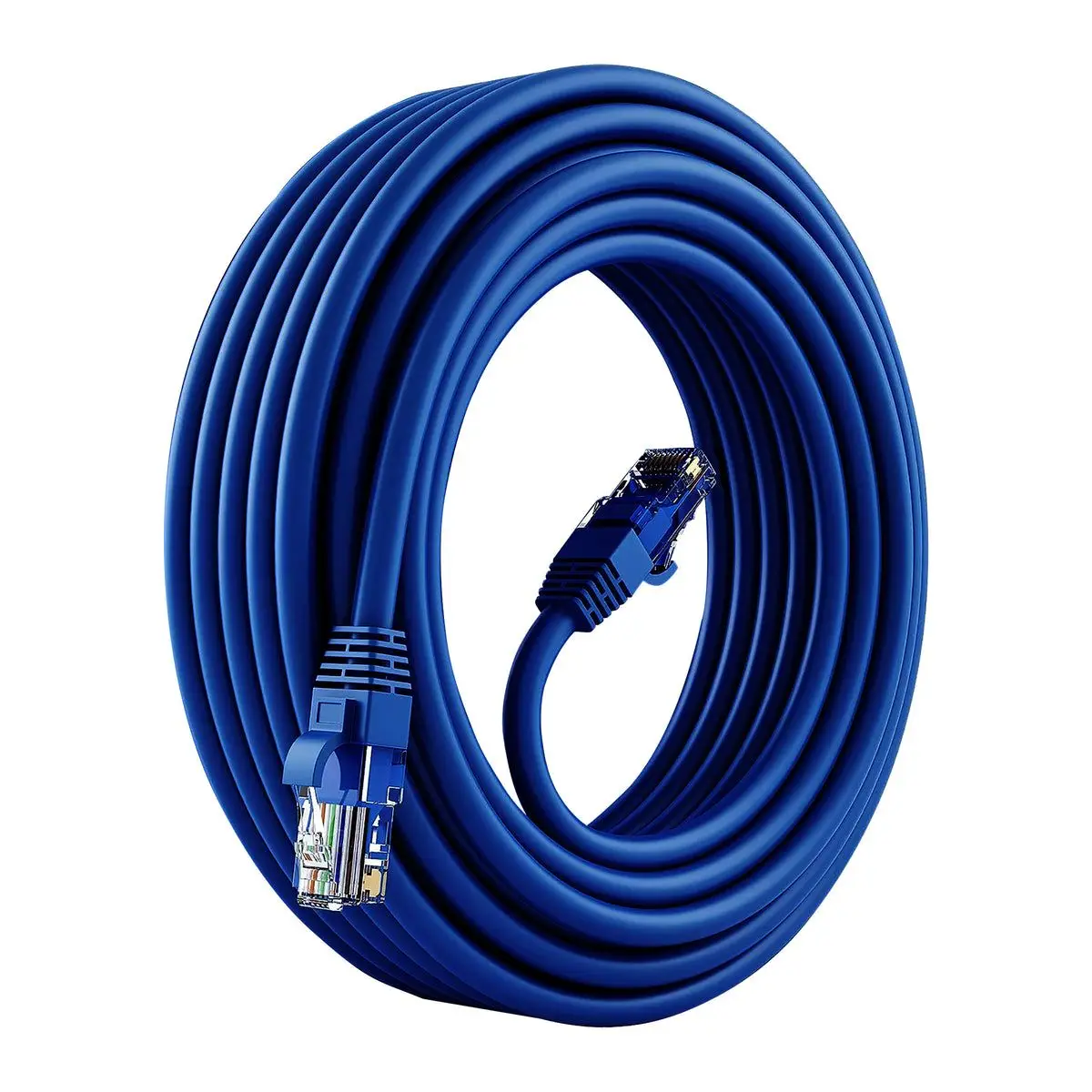 5 CORE Ethernet Cable 15 ft Long Cat 6 Computer Internet Patch Cord High Speed WiFi RJ45 for Gaming Indoor Outdoor Use - ET 15FT BLU