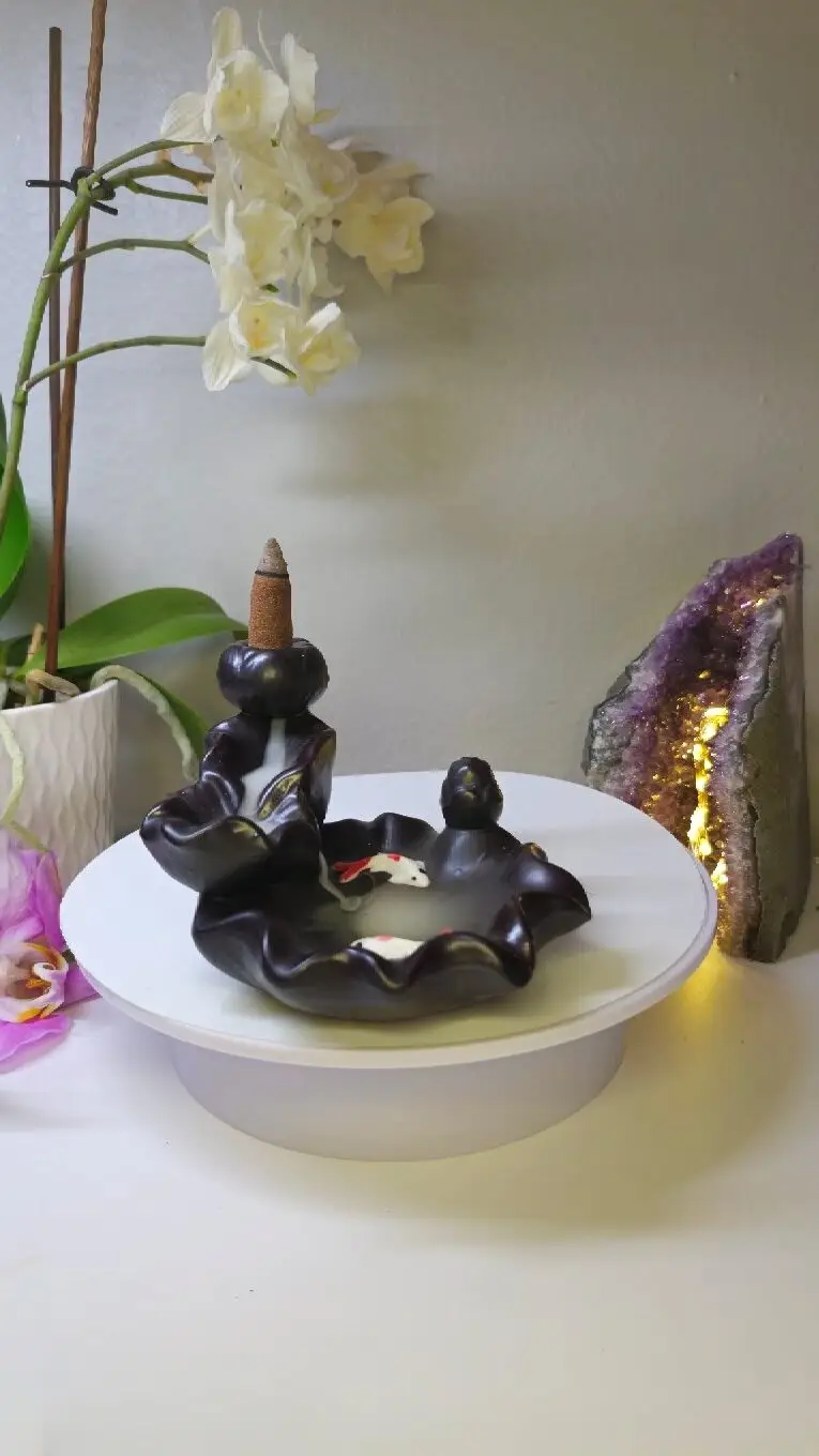 Koi Fish Pond Backflow Fountain