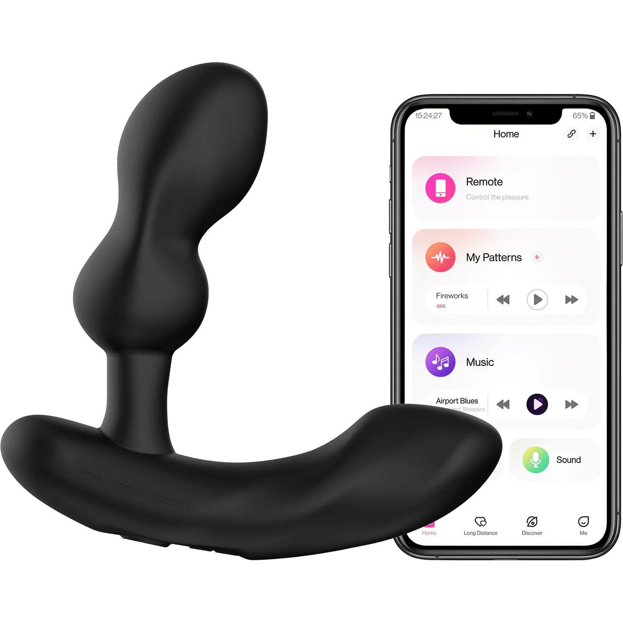 LOVENSE Edge 2 Prostate Massager Vibrator Sex Toys for Men, APP Remote Control Vibrating Butt Plug with Powerful Vibrations Adult Sex Toys & Games for Beginner Advanced Player