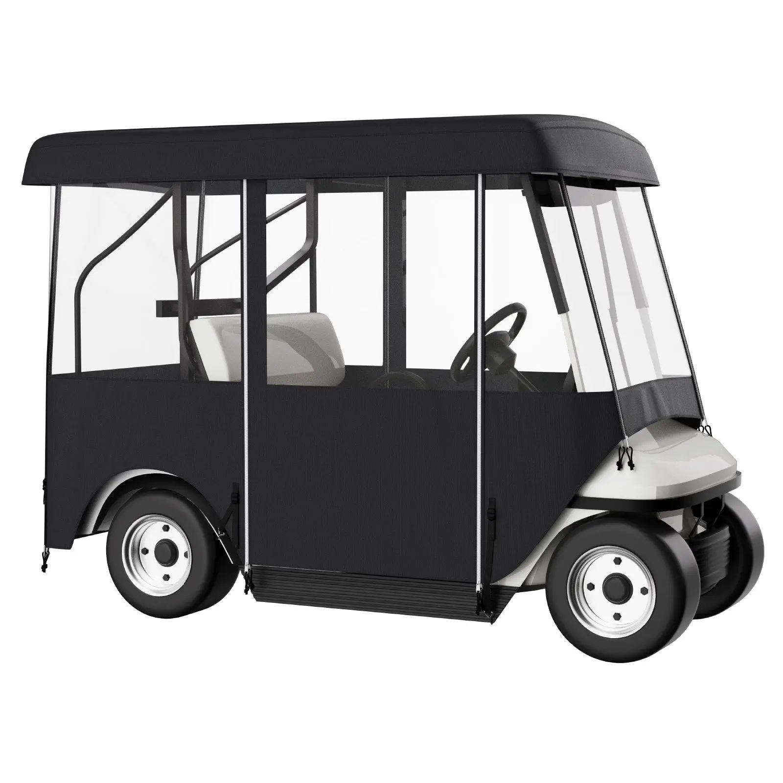 VEVOR Golf Cart Enclosure 86'', 4-Person Golf Cart Cover, 4-Sided Fairway Deluxe, 300D Waterproof Driving Enclosure with Transparent Windows, Fit for EZGO, Club Car, Yamaha Cart