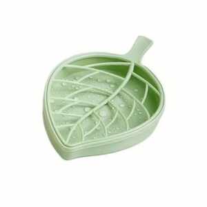 Leaf-Shaped Soap Dish with Draining Tray - Image 3
