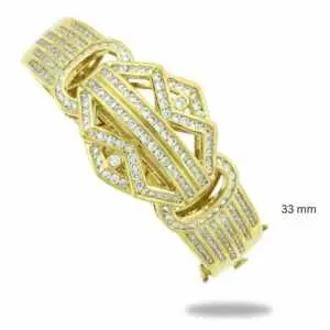 Royal 33mm XL Crown Prince Bangle with Cubic Stones - Image 5