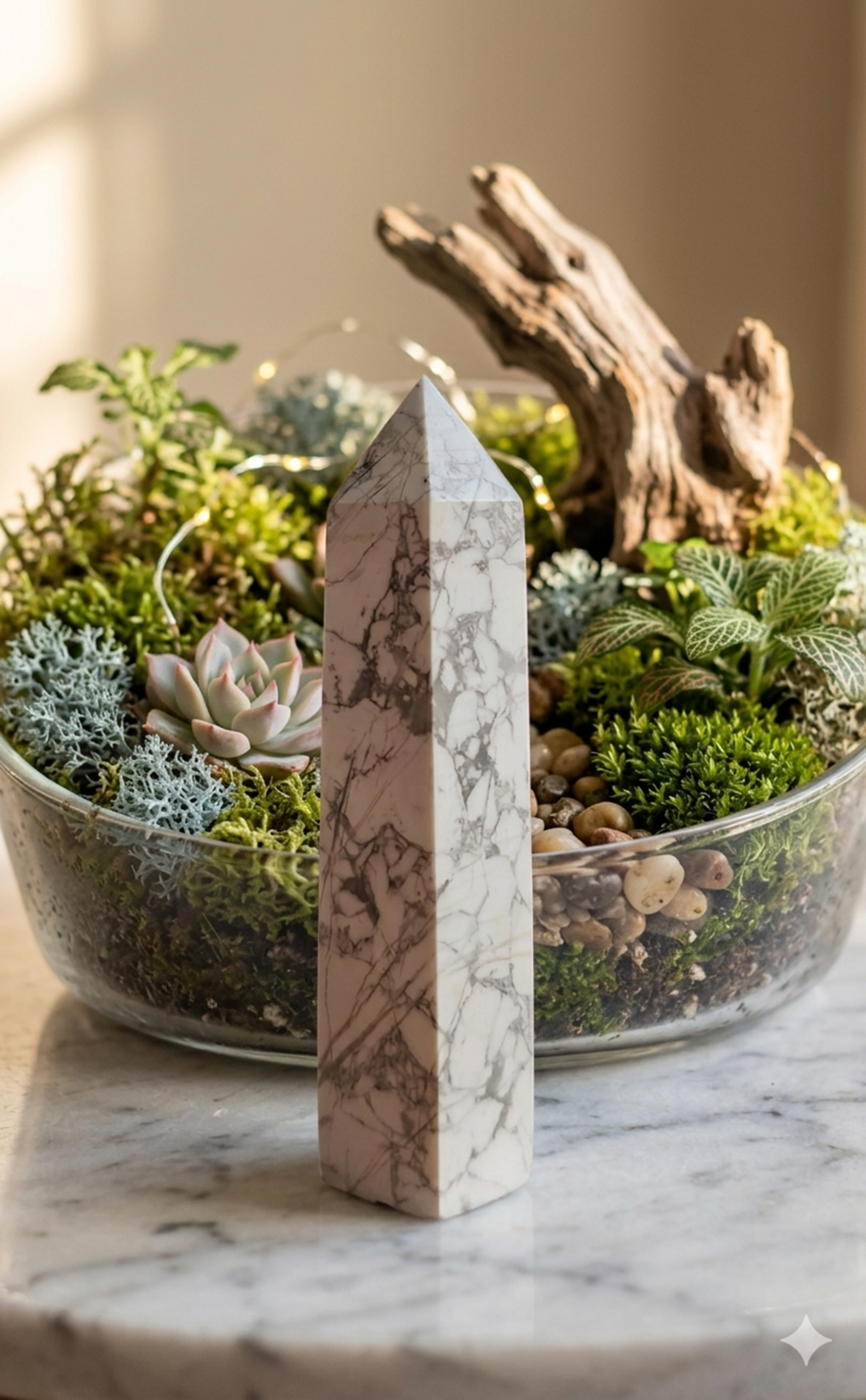 Serenity White Howlite Tumble Stone – Calming Energy Crystal for Mindfulness & Sleep - Image 2