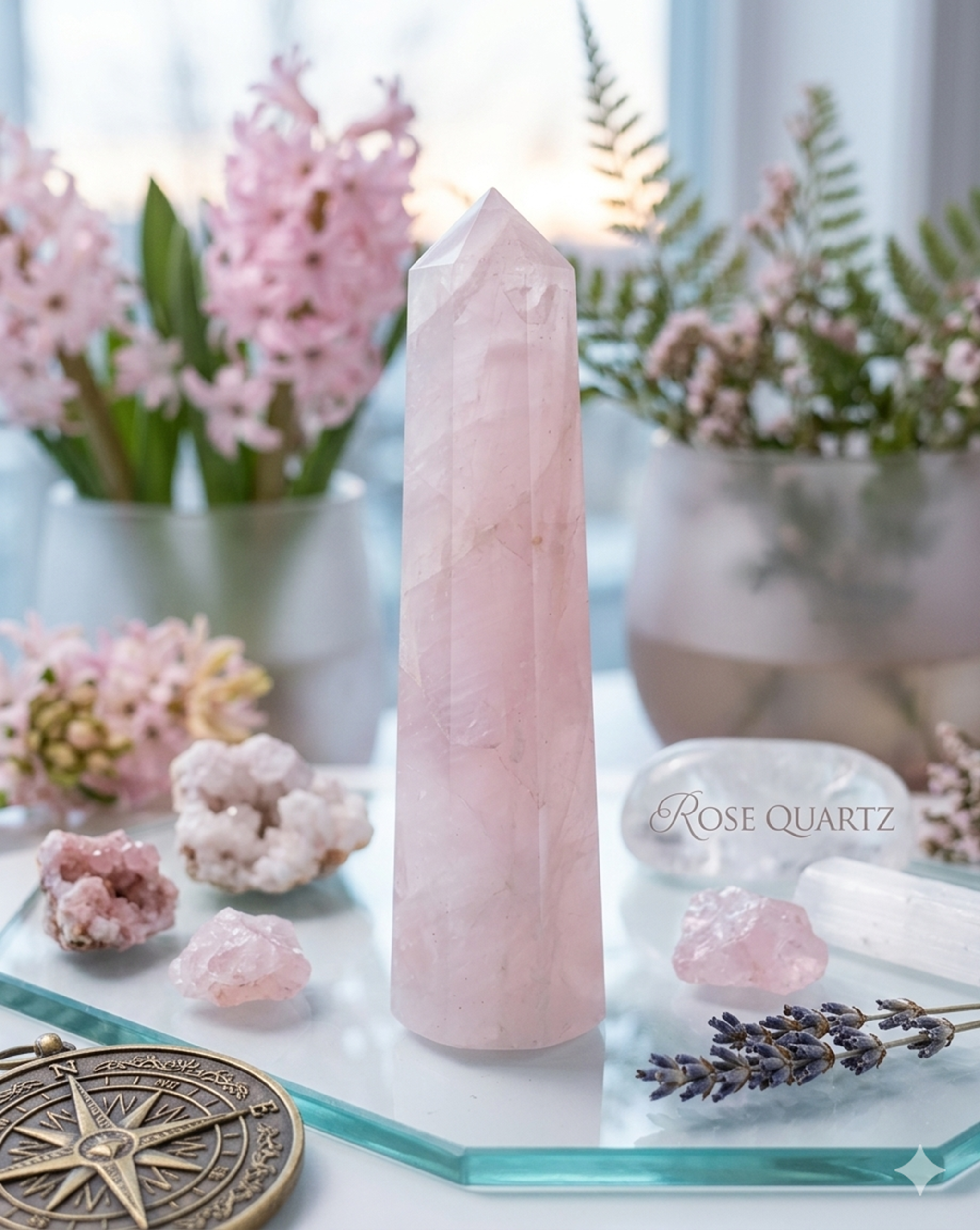 Blush Harmony Rose Quartz Crystal – Love, Healing & Emotional Balance Stone