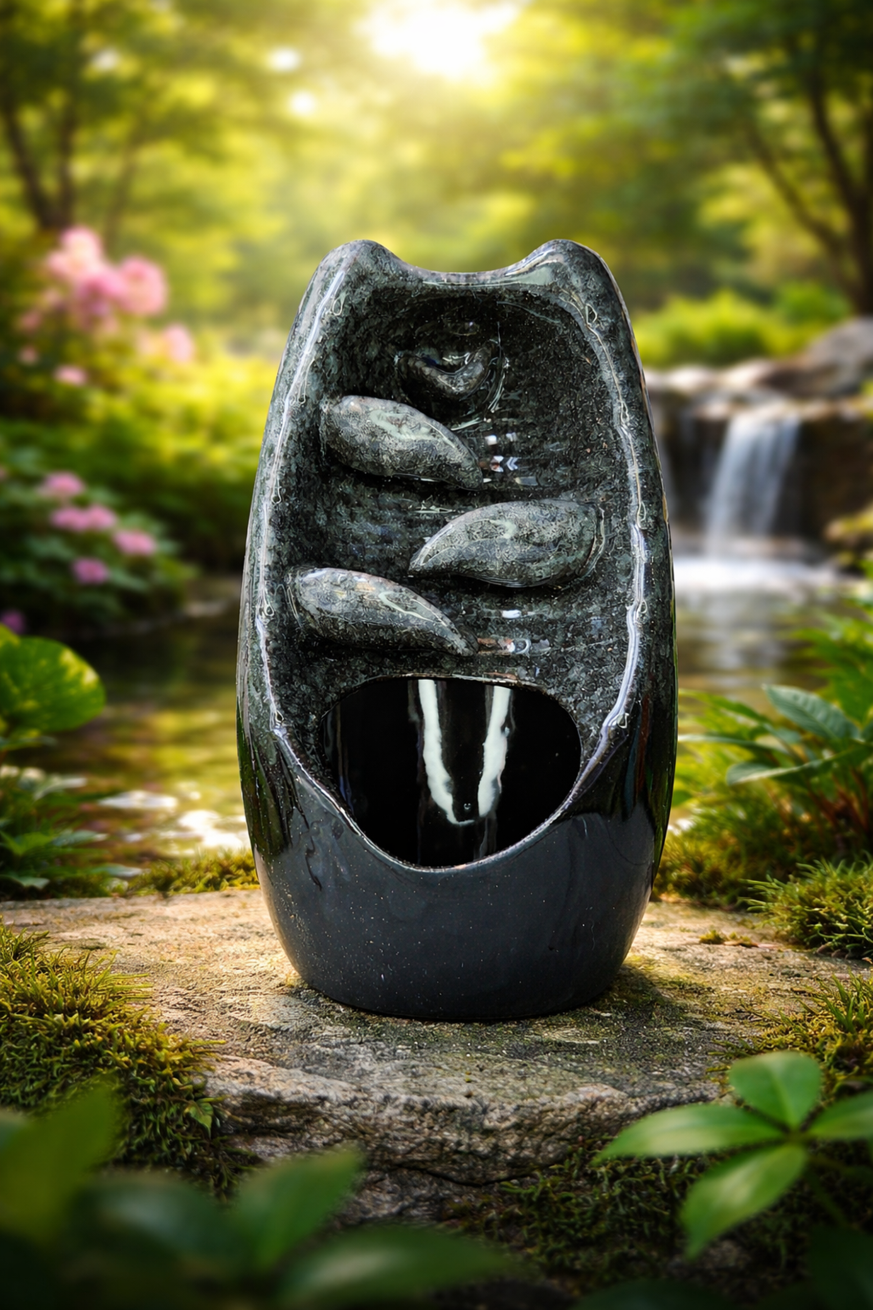 ZenFlow Cascade Backflow Incense Burner – Elegant Smoke Waterfall Decor