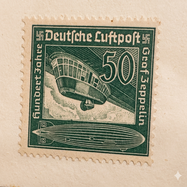 1933 Chicago Flight Graf Zeppelin 50Pf Stamp