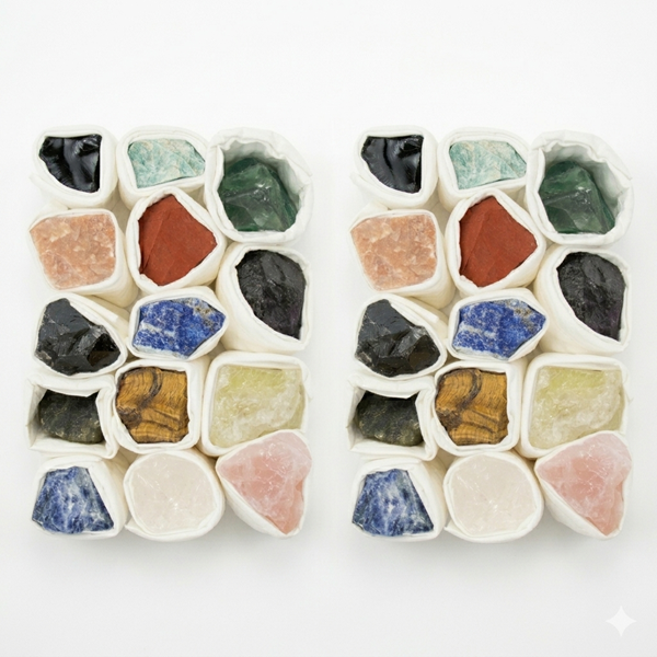Sacred Harmony Chakra Rough Stone Set – Natural Healing Crystal Collection