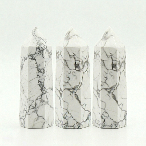 Natural Howlite Crystal Tower for Calm & Focus - Image 4