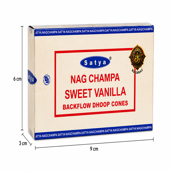 Satya Nag Champa Sweet Vanilla Backflow Dhoop Cones - Image 3