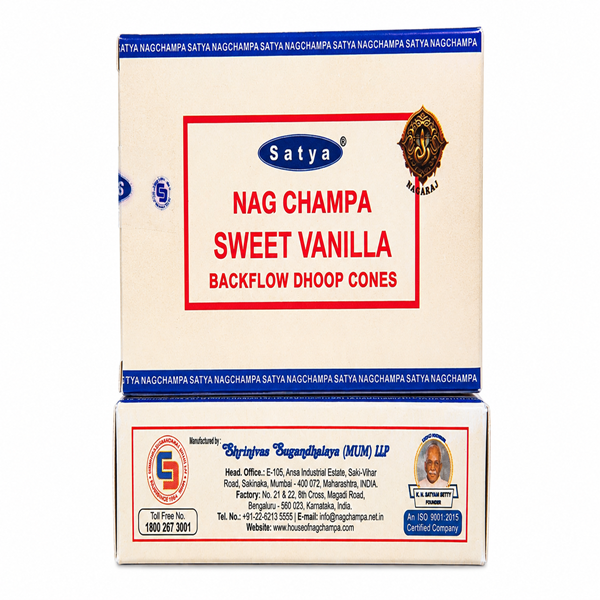Satya Nag Champa Sweet Vanilla Backflow Dhoop Cones - Image 4