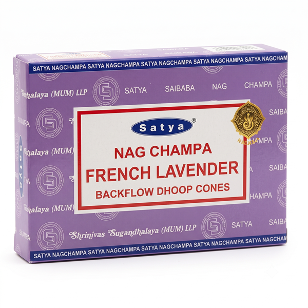 Satya French Lavender Backflow Dhoop Cones – Premium Floral Incense