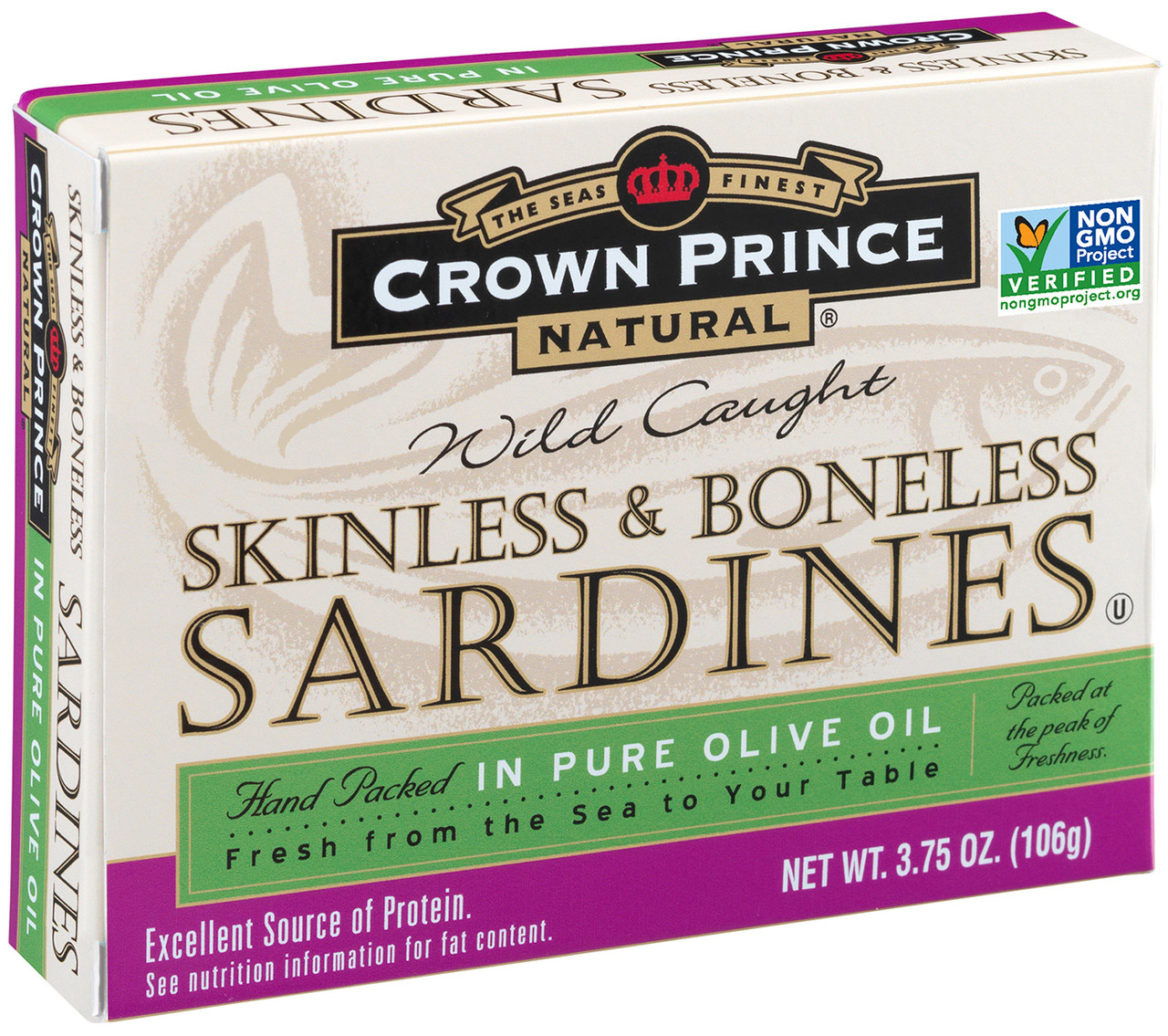 Crown Prince Sardines Skinless Boneless in Oil (12x3.75 Oz)