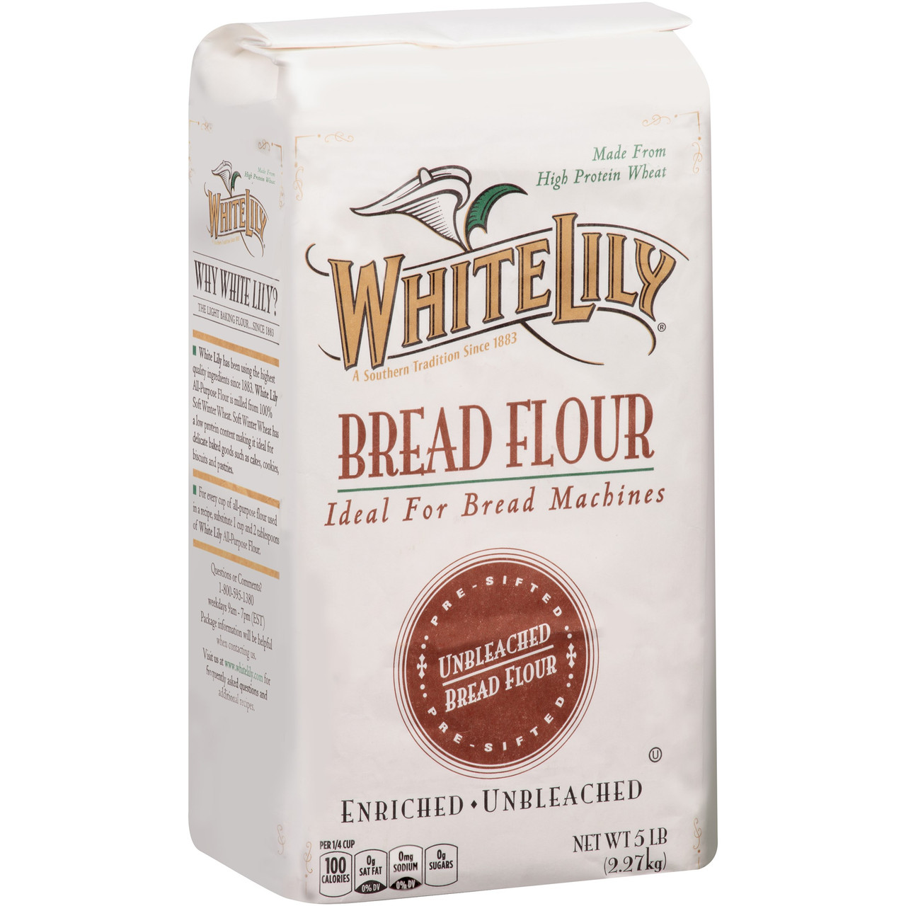 WHITE LILY BREAD FLOUR ( 8 X 5 LB )