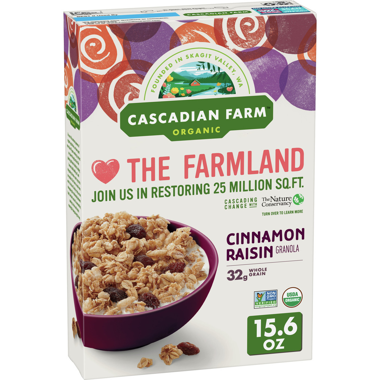 Cascadian Farm Cinn Raisin Granola (6x15.6OZ )