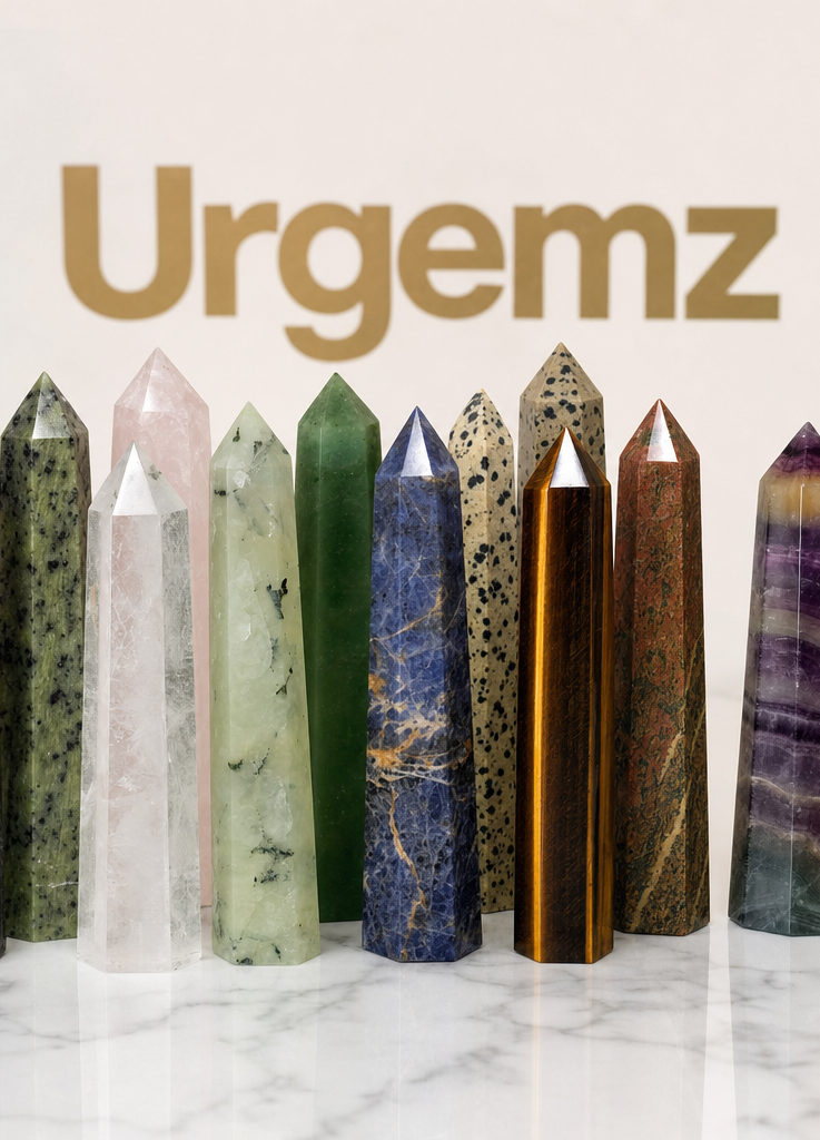 Gemstone jewelry and wellness goods crystal tower set at UrGemz