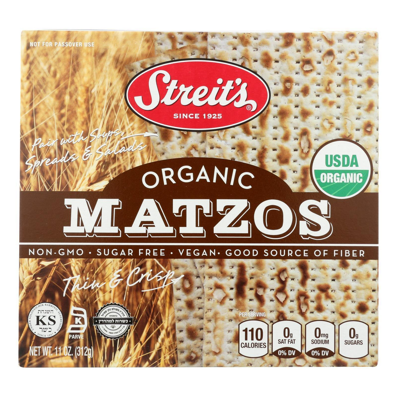 STREITS MATZO DIETETIC ( 12 X 11 OZ )