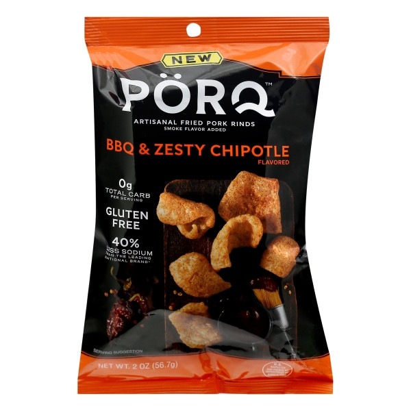 PRQ PORK RINDS BBQ CHPTL ( 12 X 2 OZ )