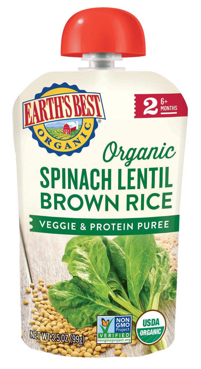 Earth's Best Organic Brown Rice & Lentil Dinner (12x3.5 OZ)