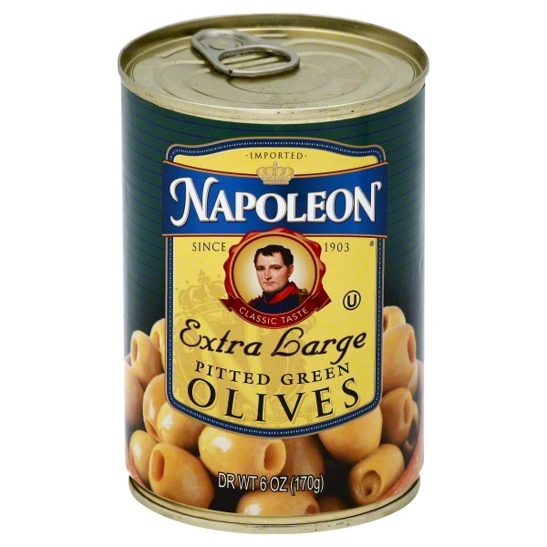Napoleon Co. Green Pitted Olives (12x6OZ )