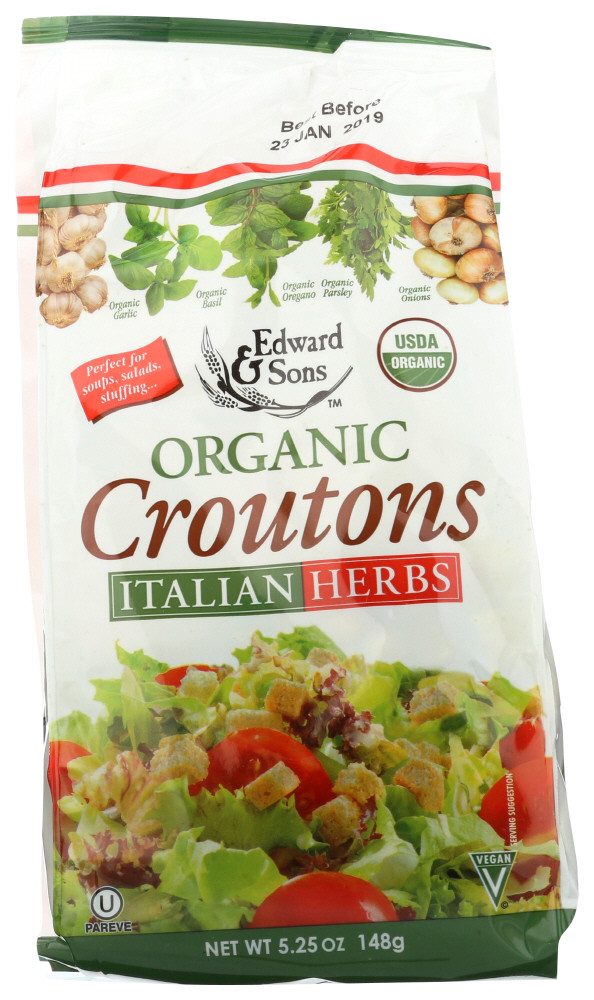 Edward & Sons Italian Herb Croutons (6x5.25 Oz)