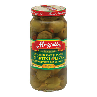 Mezzetta Spanish Queen Martini Olives Marinated Dry Vermouth (6x10Oz)