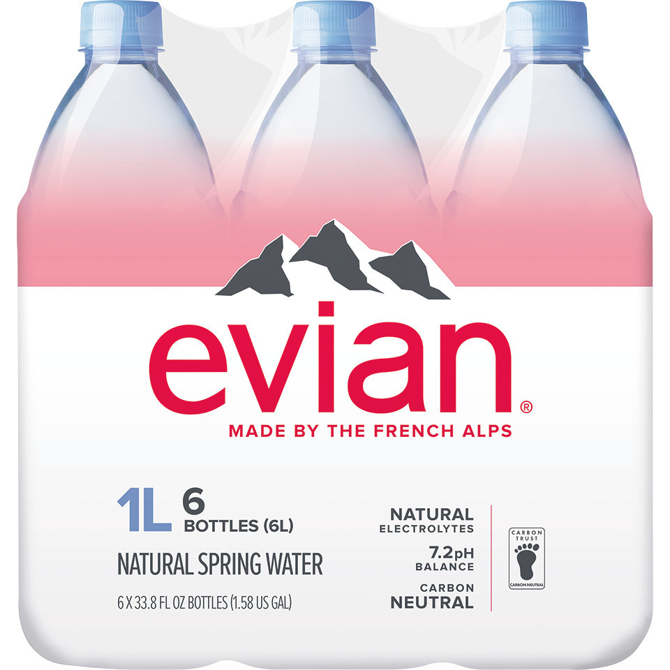 EVIAN NAT SPRING WTR 6PK ( 2 X 6 PACK )