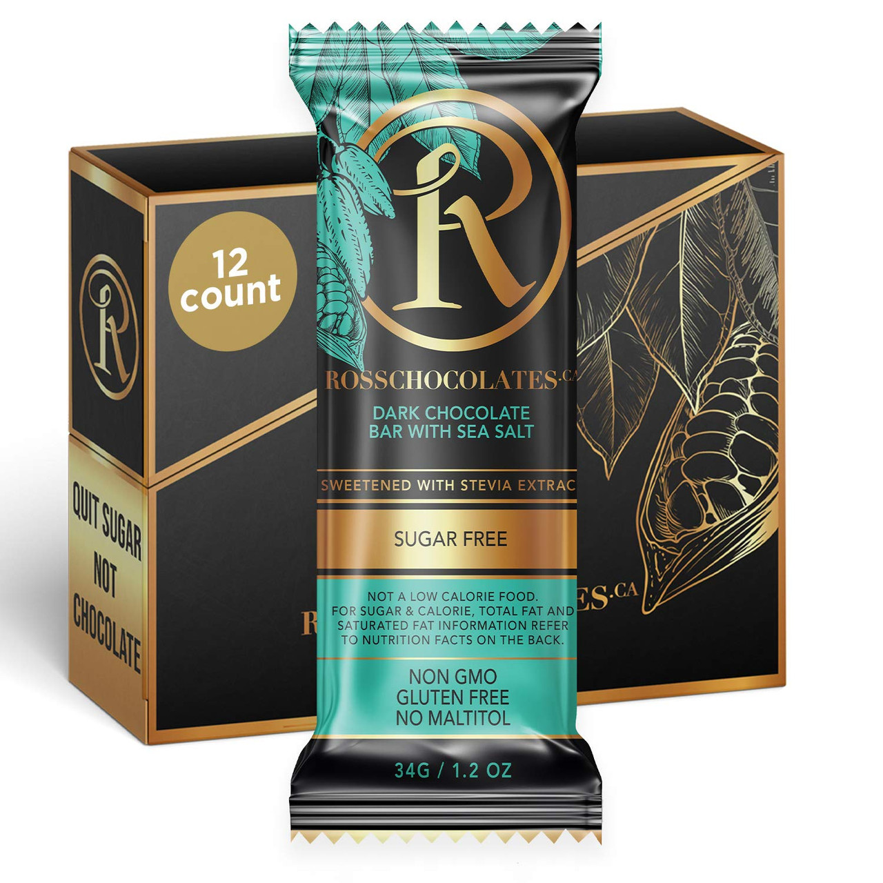 ROSSCH DK CHOC SEA SALT ( 12 X 1.2 OZ )