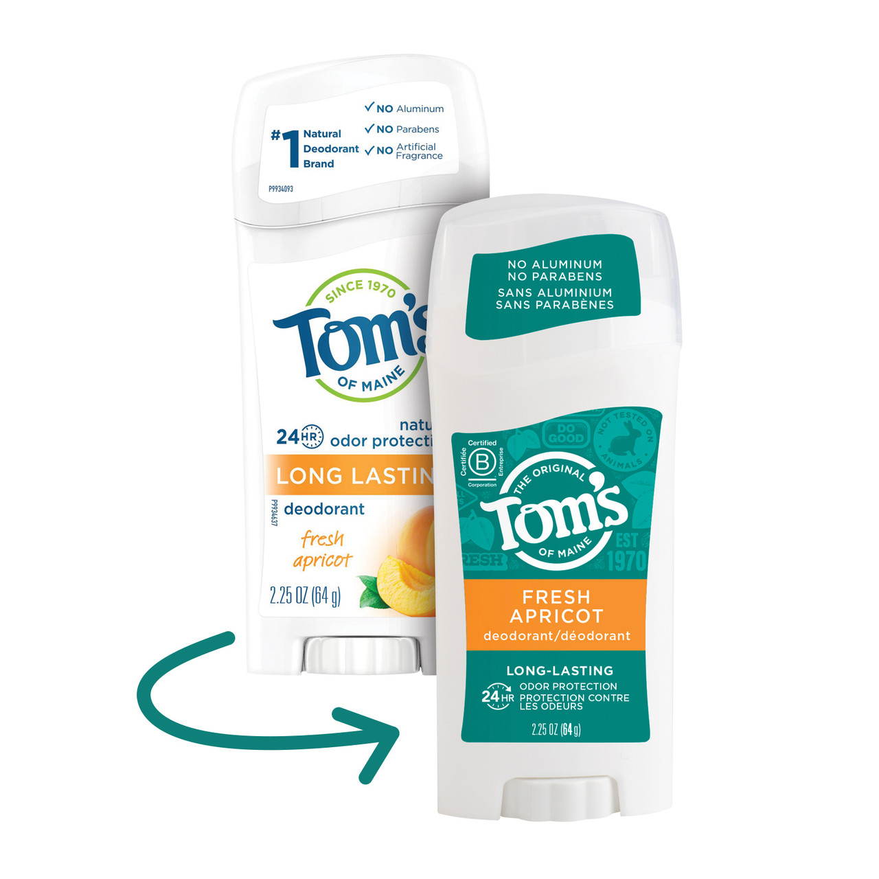 Tom's Of Maine Apricot Deodorant Stick (6x2.25 Oz)