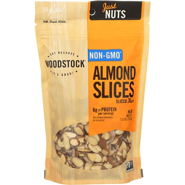 WOOD THICK SLCD ALMONDS ( 8 X 7.5 OZ )