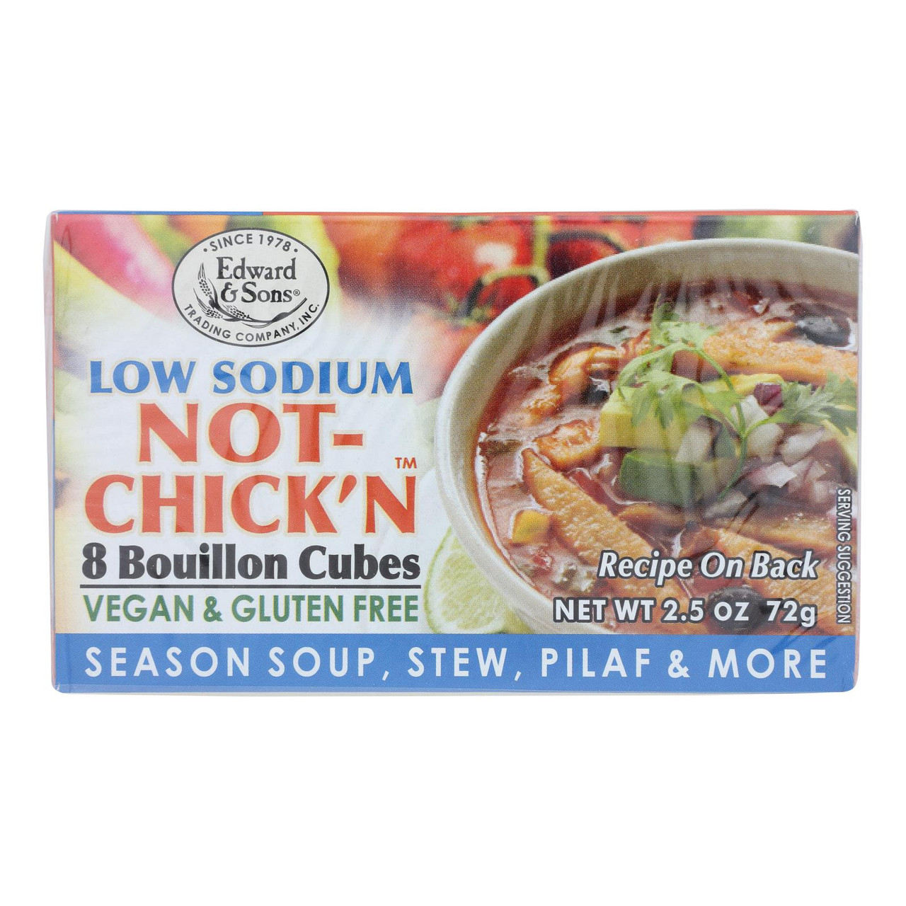 Edward & Sons No Chicken Boulln Lowsod (12x2.5OZ )
