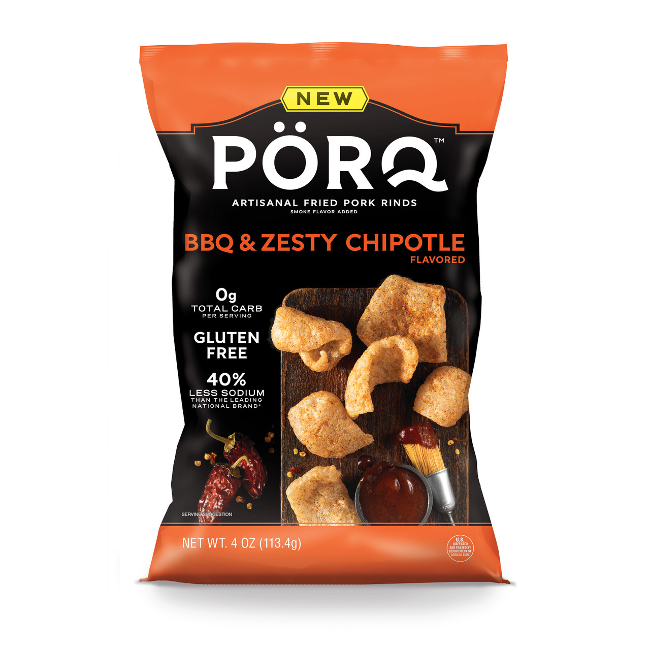 PRQ BBQ CHIPOTLE PRK SKN ( 9 X 4 OZ   )