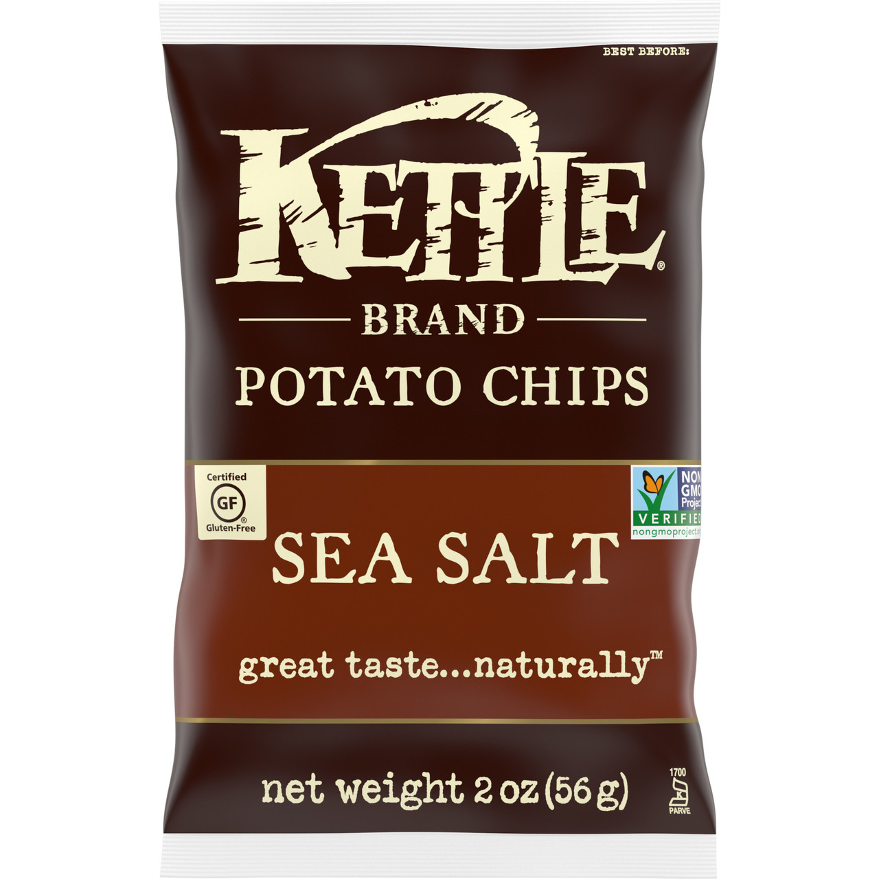 KETTLE CHIPS SEA SALTED ( 24 X 2 OZ   )
