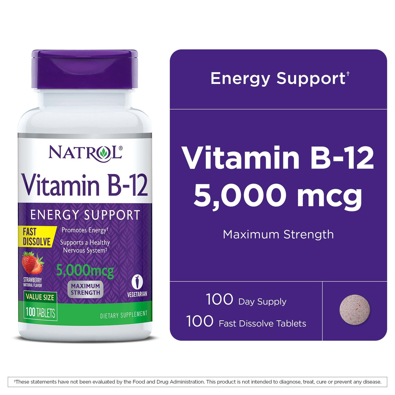 NATROL VIT B12 DSLV 5000 ( 1 X 100 TAB )