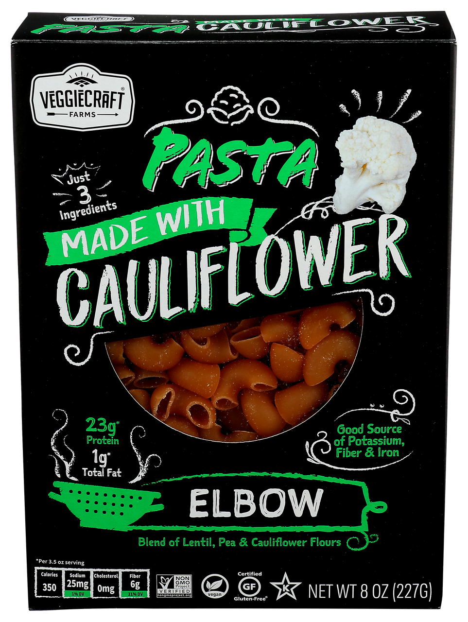 VEGCRFT CAULFLWR ELBOW ( 12 X 8 OZ )