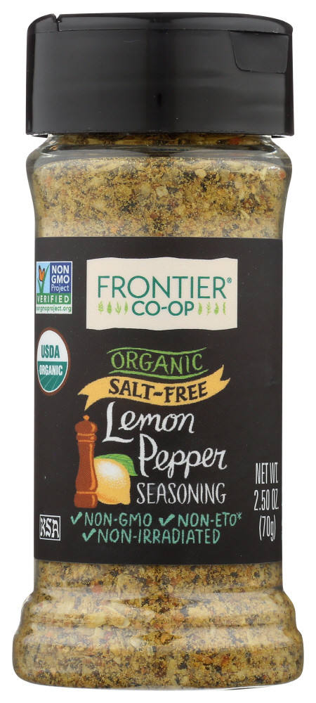 Frontier Natural Salt-Free Lemon Pepper Seasoning (6x2.5 Oz)