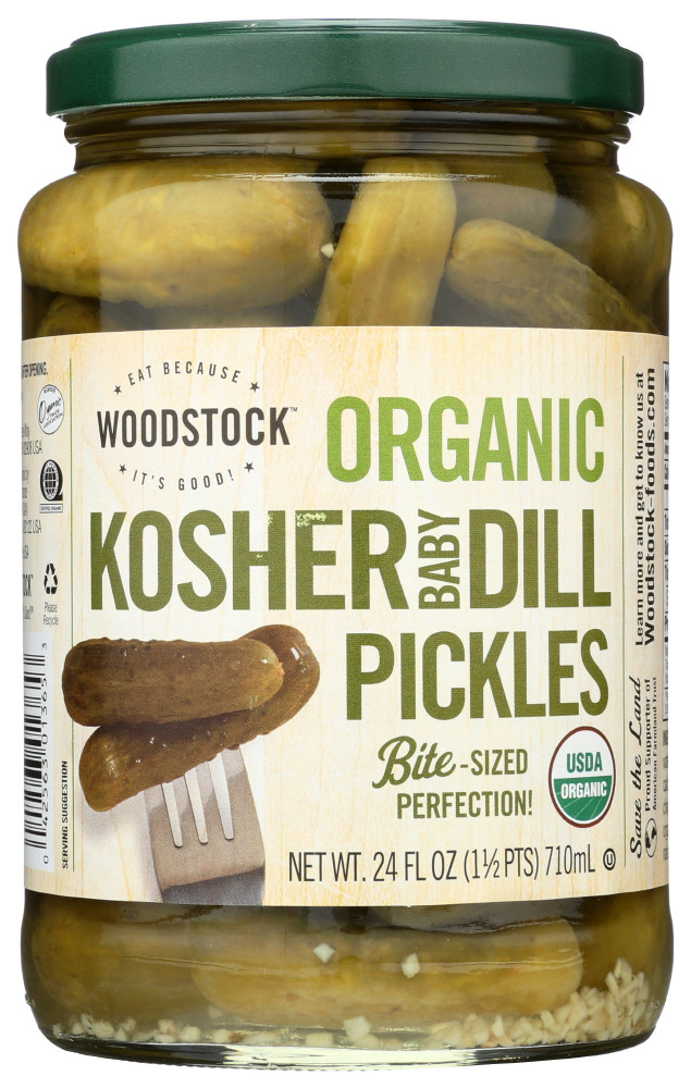 Woodstock Baby Kosher Dill Pickles (6x24 Oz)