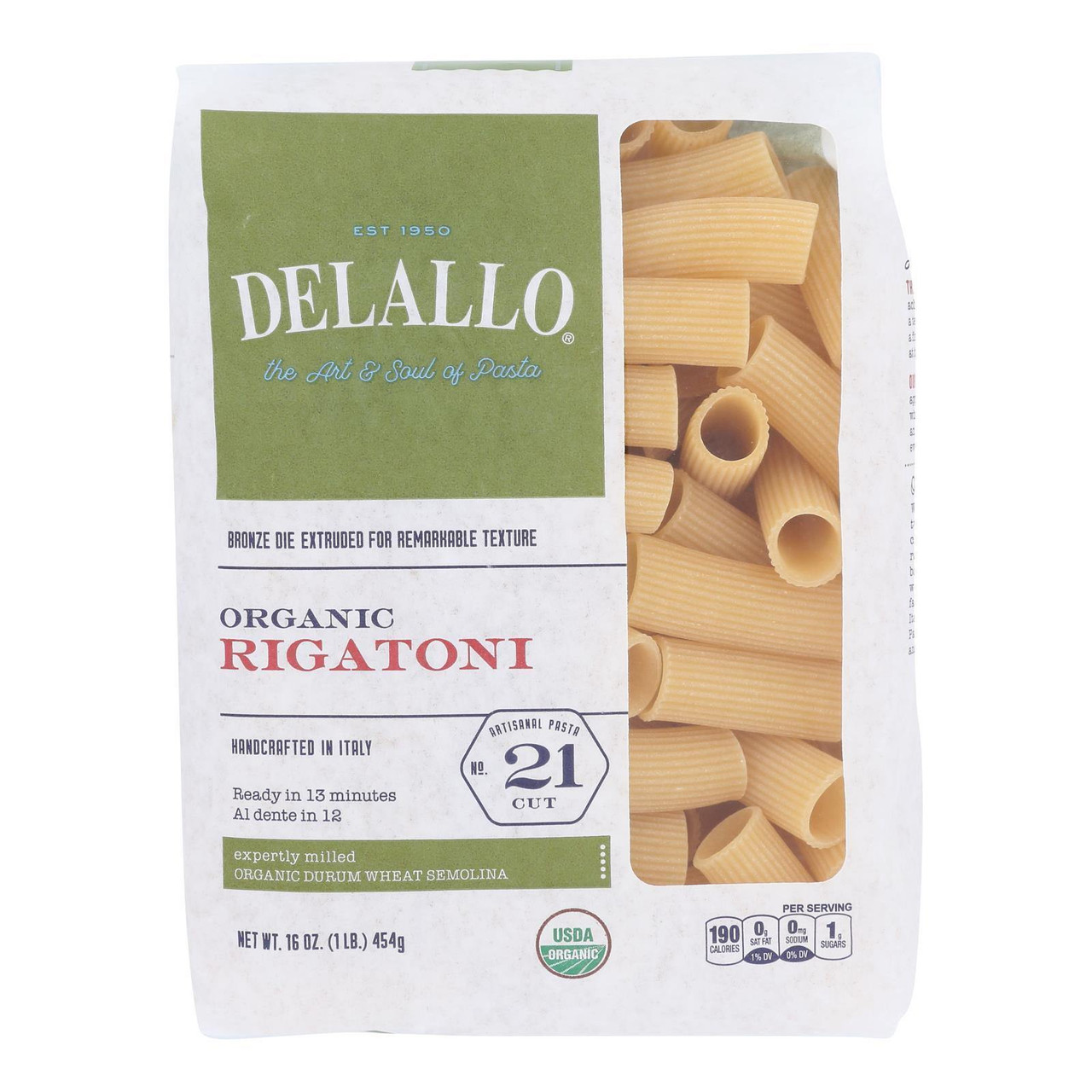 De Lallo Organic Rigatoni (16x16Oz)
