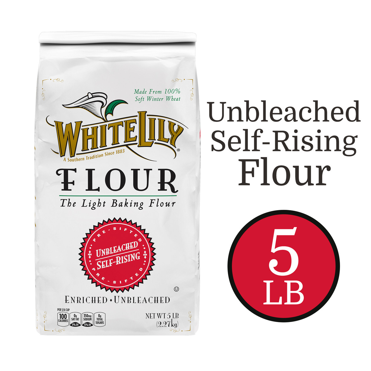 WHITE LILY SLF RISNG FLR ( 8 X 5 LB )