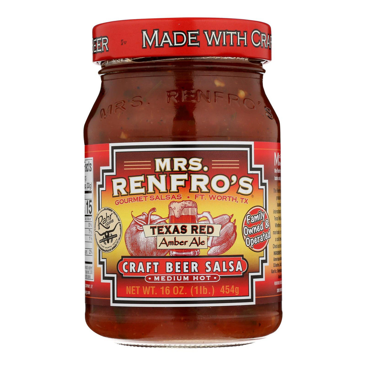 MRS REN CRAFT BEER SALSA ( 6 X 16 OZ   )