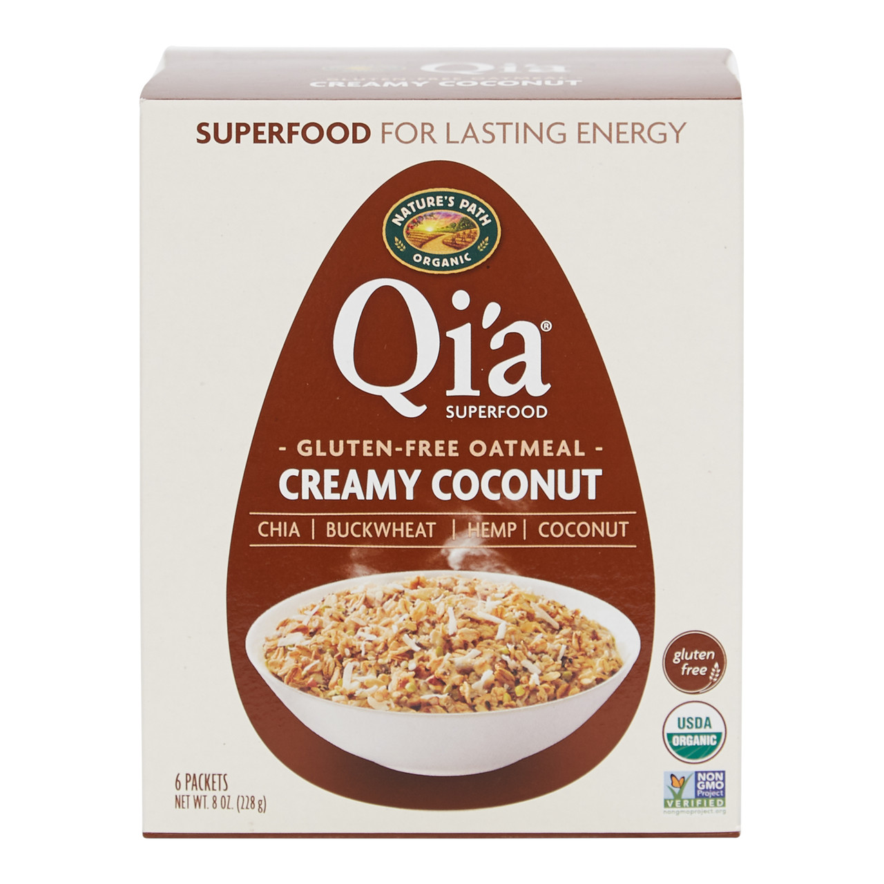 Nature's Path Qi'a Superfoods Hot Oatmeal Creamy Coconut (6x8 OZ)
