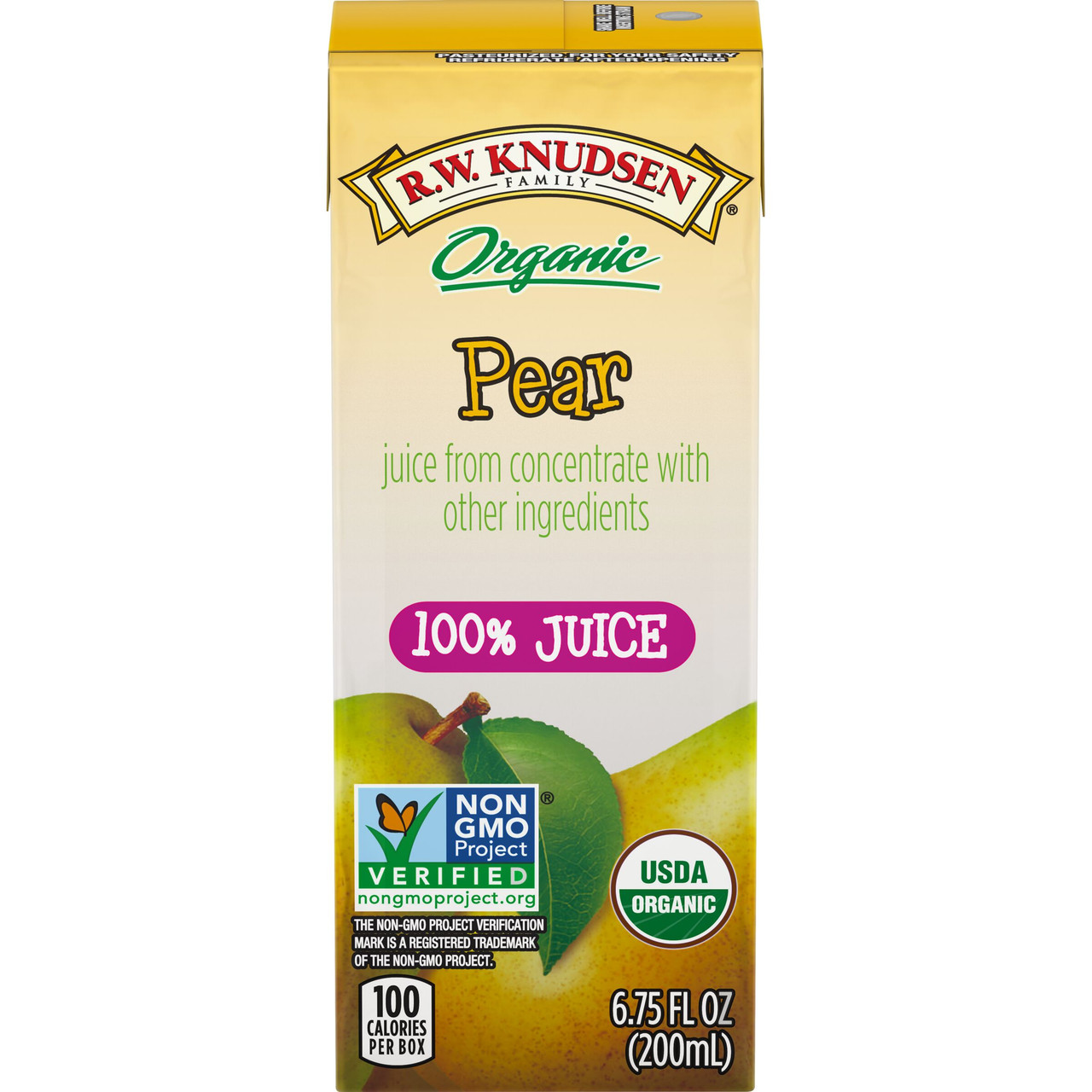 R.W. Knudsen Family Pear Jc Box (7x4Pack )
