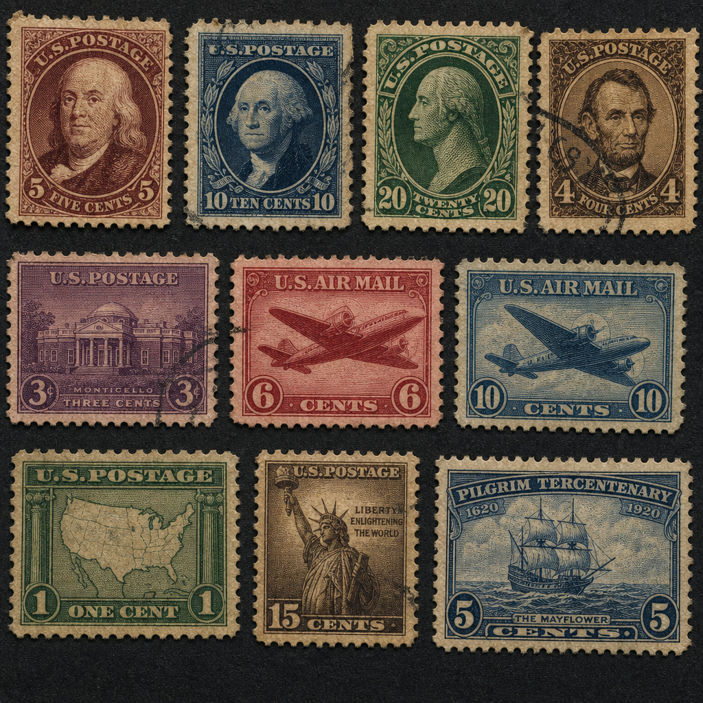 Global Postage Stamps Including U.S.