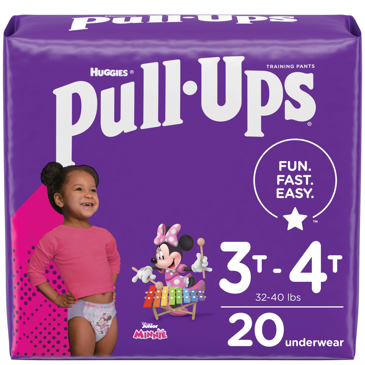 PULLUPS DIAPR 3T-4T GIRL ( 4 X 20 CT )