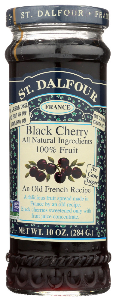 St. Dalfour Black Cherry 100% Fruit Conserve (6x10 Oz)