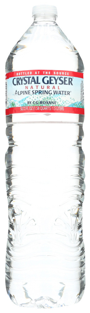 Crystal Geyser Alpine Spring Water Plastic 1.5 Liter (12x50.7 Oz)